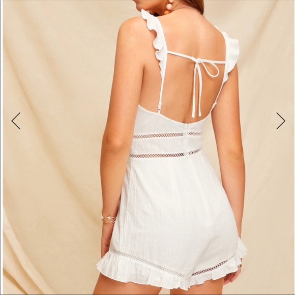 Beautiful Summer White Flutter Romper - Picture 2 of 6